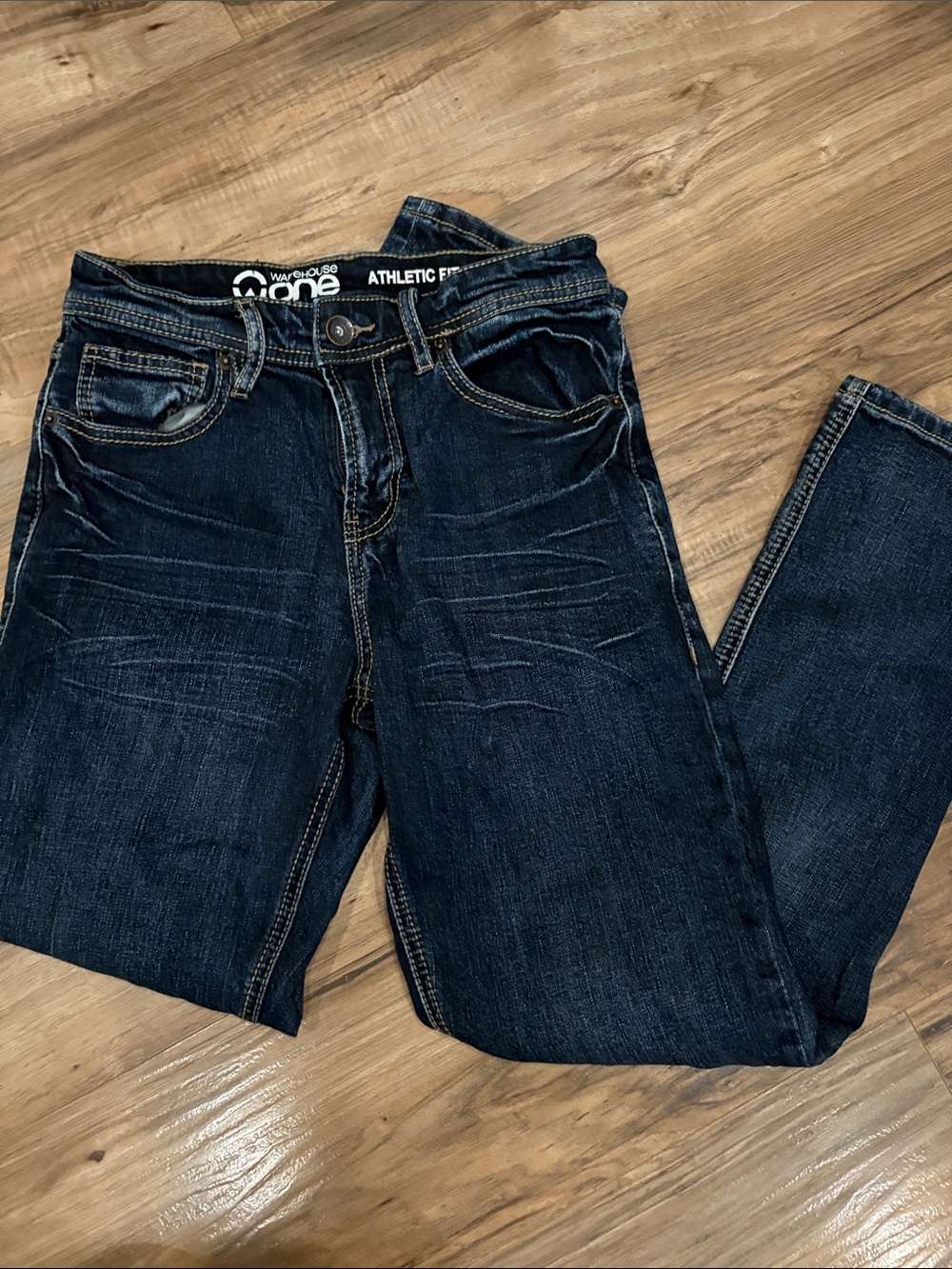One Athletics Relaxed Fit Men’s Jeans — Dark Blue